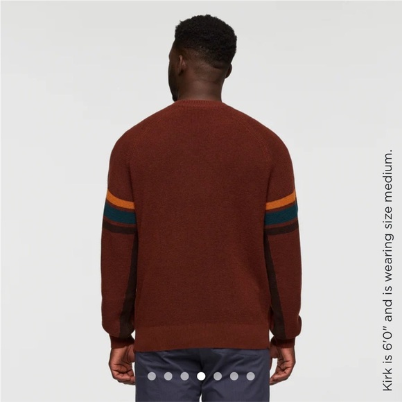 Cotopaxi Men's Large Libre Waffle Crew Sweater Rusty Rust NWT Cabincore - Picture 5 of 14